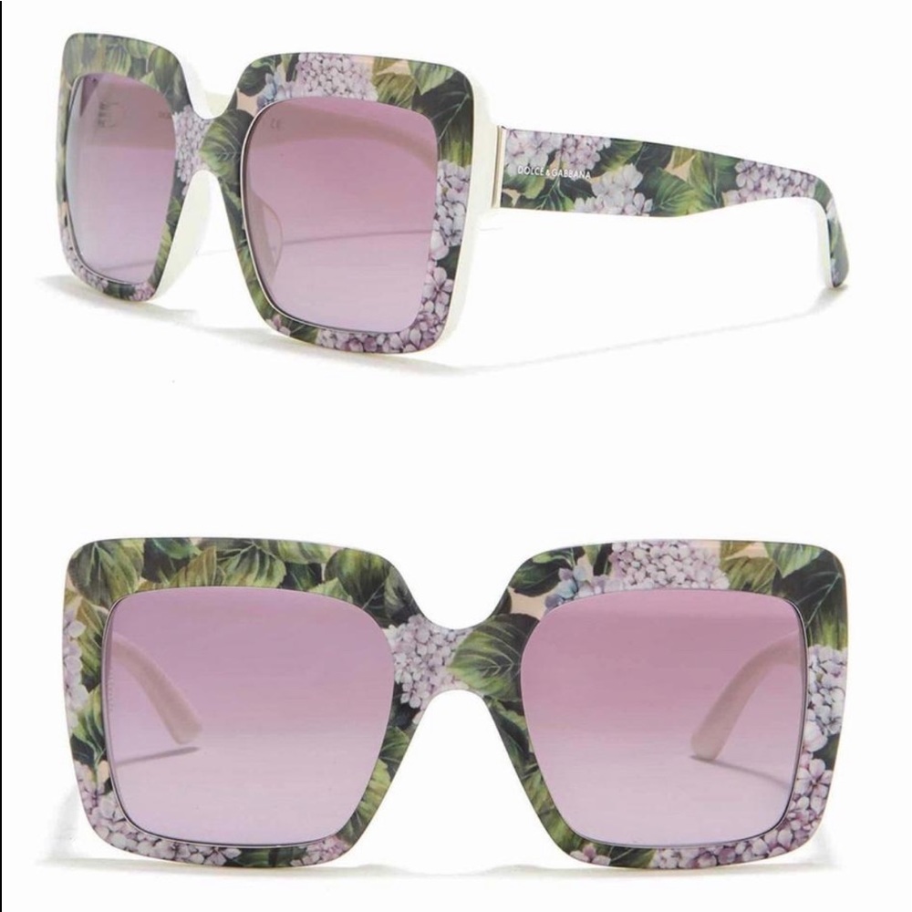 Dolce Gabbana Square floral printed sunglasses